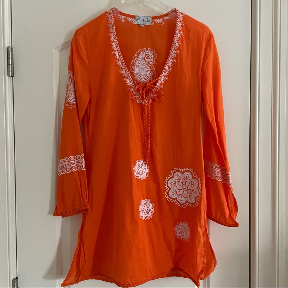 Mud Pie Embroidered Paisley Coverup Size-S